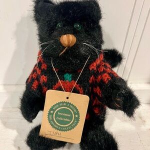 Boyd’s Bears Archive Collection “Inky” Black Cat Stuffed Animal with Tag